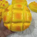 Squishy PU slow rebound cat paw bread toy with soft texture and vibrant yellow color - Yellow Pineapple Bun (15*15) / Yellow
