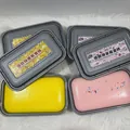 Rectangular PU slow rebound cake squishy toys in yellow banana and pink strawberry colors - Banana Cake / Box Packaging