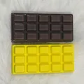 Jouet anti-stress squishy chocolat à rebond lent en marron et jaune vif - Barre de Chocolat / Marron