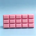 Jouet squishy rose en forme de chocolat à rebond lent pour soulager le stress quotidien - Barre de Chocolat / Rose