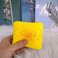 Soft yellow toast bread slow rebound squishy toy with red sprinkles in mido style - Yellow Thick Toast