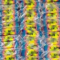 Macro detail of rainbow colorful slow rebound butter stick squishy stress relief toy. - Rainbow Butter Stick / 14cm