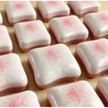 Soft butter toast squishy toy with pink speckles for stress relief and slow rebound - White Square Toast