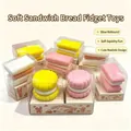 Slow-rebound squishy sandwich cookie toys in various pastel colors for stress relief - Rectangular Sandwich Biscuit / Box Packaging / White