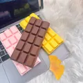 Realistic chocolate bar squishy toy for stress relief in brown, yellow and pink. - Spray Painted Style (Coffee) / Coffee