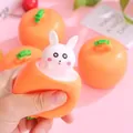 Cute cartoon carrot rabbit squishy toy for stress relief featuring slow rebound effect - White Rabbit Style (Carrot Rabbit) / 1 Piece / Orange Carrot (White Rabbit Inside)