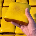 Soft slow-rebound butter toast squishy toy in vibrant yellow for stress relief - Yellow Toast