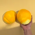 Creative simulation soap squishy toy made of slow rebound PU foam for stress relief - Extra Large Piglet Bun / Orange Yellow