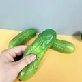 Realistic green cucumber squishy toy for effective stress relief and sensory squeeze play - Simulation Cucumber / Green