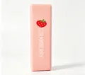 Creative pink squishy slow rebound toy stick featuring a cute strawberry print and text - Pink Strawberry Butter Stick / 14cm