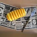 Realistisches PU-Slow-Rising-Spielzeug in Form eines gelben Raupenbrots zum Stressabbau. - Raupenbrot-Stil