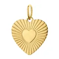Colgante de corazón de acero inoxidable dorado con elegante diseño de rayos de sol - Pattern heart / Without Clasp