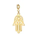 Elegante vergulde filigraan Hamsa Hand bedel hanger voor DIY kettingen en armbanden - Hamsa Hand / Met veersluiting