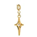 Elegante vergulde ster hanger met heldere strass steen voor DIY maken van sieraden - Ster / Met veersluiting
