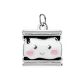 Ciondolo carino in smalto s'more marshmallow biscotto per gioielli fai da te art - Stile Biscotto Sandwich (Anello Argentato) / Argento