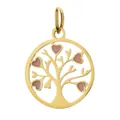 Premium 18K gold plated stainless steel Tree of Life pendant featuring pink heart details - Tree of Life / Pendant Only (Without Chain)