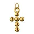Colgante de cruz de cuentas doradas de acero inoxidable para collares - Cruz Dorada / Without Clasp