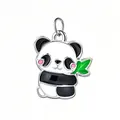 Charmant pendentif panda en émail pour la fabrication de bijoux DIY et artisanat - Panda (Anneau Argenté)