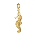 Detailed golden stainless steel seahorse charm pendant for DIY necklaces and bracelets - Seahorse (Gold Clasp)