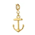 High polished gold plated stainless steel nautical anchor pendant charm for jewelry - Anchor (Gold Clasp)