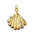 Eleganter 18k vergoldeter Muschelanhänger mit Perlen und Kristall für DIY-Schmuck - Strass Muschelperlen-Anhänger / Muschelperle 1