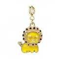 Pendentif breloque lion en émail jaune et finition dorée pour création bijoux - Lion (Fermoir Doré)