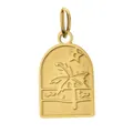 Professional 18K gold-plated stainless steel pendant with engraved tropical palm tree. - Coconut Tree Arch Plaque / Pendant Only (Without Chain)