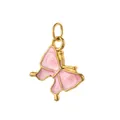 Dainty pink enamel butterfly charm in gold-plated stainless steel for DIY jewelry - Butterfly Shape Style (3)