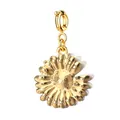 Elegant 18K gold plated stainless steel daisy flower pendant for DIY necklaces - Daisy / Spring Ring Clasp