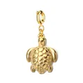 Gold stainless steel turtle charm pendant for DIY jewelry making - Turtle (Gold Clasp)