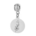 Gepersonaliseerde roestvrijstalen ronde bloembedel hanger voor DIY-sieraden maken - Mei Kliksluiting