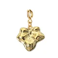 Exquisite 18K gold plated stainless steel ivy leaf charm for DIY jewelry - Lotus Leaf / Spring Ring Clasp