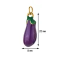 Ciondolo a forma di melanzana in smalto viola per creazione gioielli DIY - Forma a Melanzana (Anello Semplice)