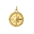 Exquisite gold plated stainless steel sun compass round pendant for fashion necklaces - Hexagram Style 2 (Gold Ring)