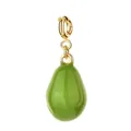 Ciondolo avocado in smalto verde in acciaio inossidabile per collane e bracciali DIY - Forma a Pera (Chiusura a Molla)