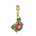 Enamel stainless steel ocean series DIY jewelry pendant charm with lotus leaf design - Crab Shape (BXGDZ) / Spring Ring Clasp