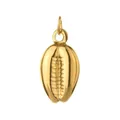 Gold-plated stainless steel cowrie shell pendant charm for DIY ocean-themed jewelry making - Conch / Conch (Gold Ring)