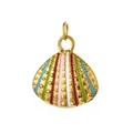 Colorful enamel seashell charm in gold stainless steel for DIY jewelry making - Shell / Multicolor Shell (Gold Ring)