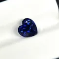 Fine lab-grown royal blue sapphire heart-shaped loose gemstone for luxury jewelry making - Heart Cut / 4*4mm 0.35ct