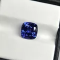 Lab-grown royal blue sapphire gemstone in cushion cut for jewelry making - Cushion Cut / 6*6mm 1.15ct