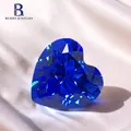 Premium heart-shaped cobalt blue lab-grown spinel gemstone with brilliant faceted fire - Heart / 6mm (Approx 1ct) / Cobalt Blue