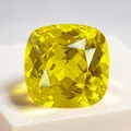 Vivid cushion cut lab-grown yellow sapphire loose gemstone for custom jewelry designs - Cushion Cut / 6mm (Approx. 1.1ct) / Gold Yellow