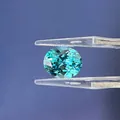 Pierre précieuse YAG de couleur Paraïba de culture, taille ovale, pour la joaillerie - Ovale / 6x8mm (Environ 2,1ct)