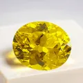 Faceted oval cut brilliant yellow lab-grown sapphire loose gemstone for custom jewelry - Oval / 3x5mm (0.3ct) / Gold Yellow