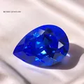 Large pear-shaped faceted lab-grown cobalt blue spinel gemstone for custom jewelry - Pear / 4*6mm (Approx 0.55ct) / Cobalt Blue