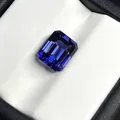 Deep royal blue lab-grown sapphire gemstone with professional emerald cut loose stone - Emerald Cut / 3*4mm 0.2ct