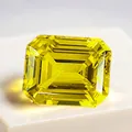 Lab-grown yellow sapphire loose gemstone in emerald cut for professional jewelry making - Emerald Cut / 3x5mm (Approx 0.3ct) / Gold Yellow