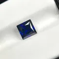 Loose royal blue princess cut lab-grown sapphire gemstone for jewelry making - Princess Cut / 5*5mm 0.7ct