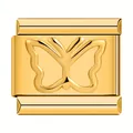 Gold butterfly Italian modular charm for DIY link bracelet, elegant jewelry accessory - Butterfly (C0735) / Gold