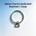 Dettaglio del moschettone portachiavi in argento per braccialetti modulari italiani - Connettore Portachiavi Ciondolo Italiano